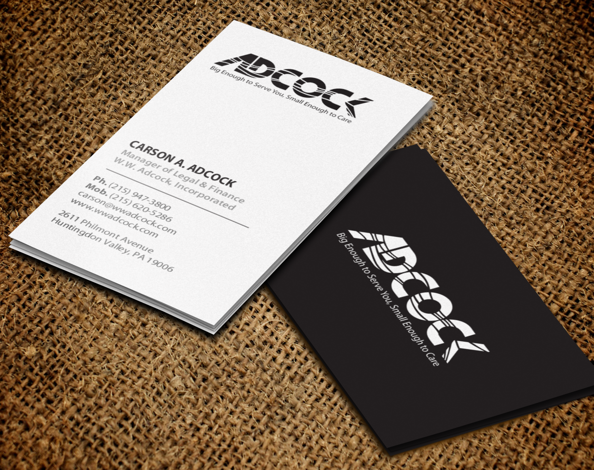 Business Card Design by Brand aid for W.W. Adcock, Inc. | Design #19405569