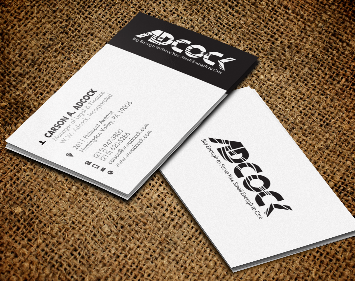 Business Card Design by Brand aid for W.W. Adcock, Inc. | Design #19405572
