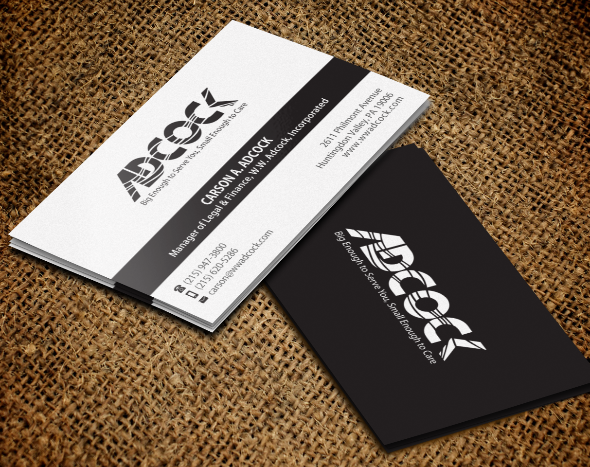 Diseño de Tarjeta de Presentación por Brand aid para W.W. Adcock, Inc. | Diseño #19405574