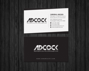 Business Card Design by Brand aid for W.W. Adcock, Inc. | Design: #19405575