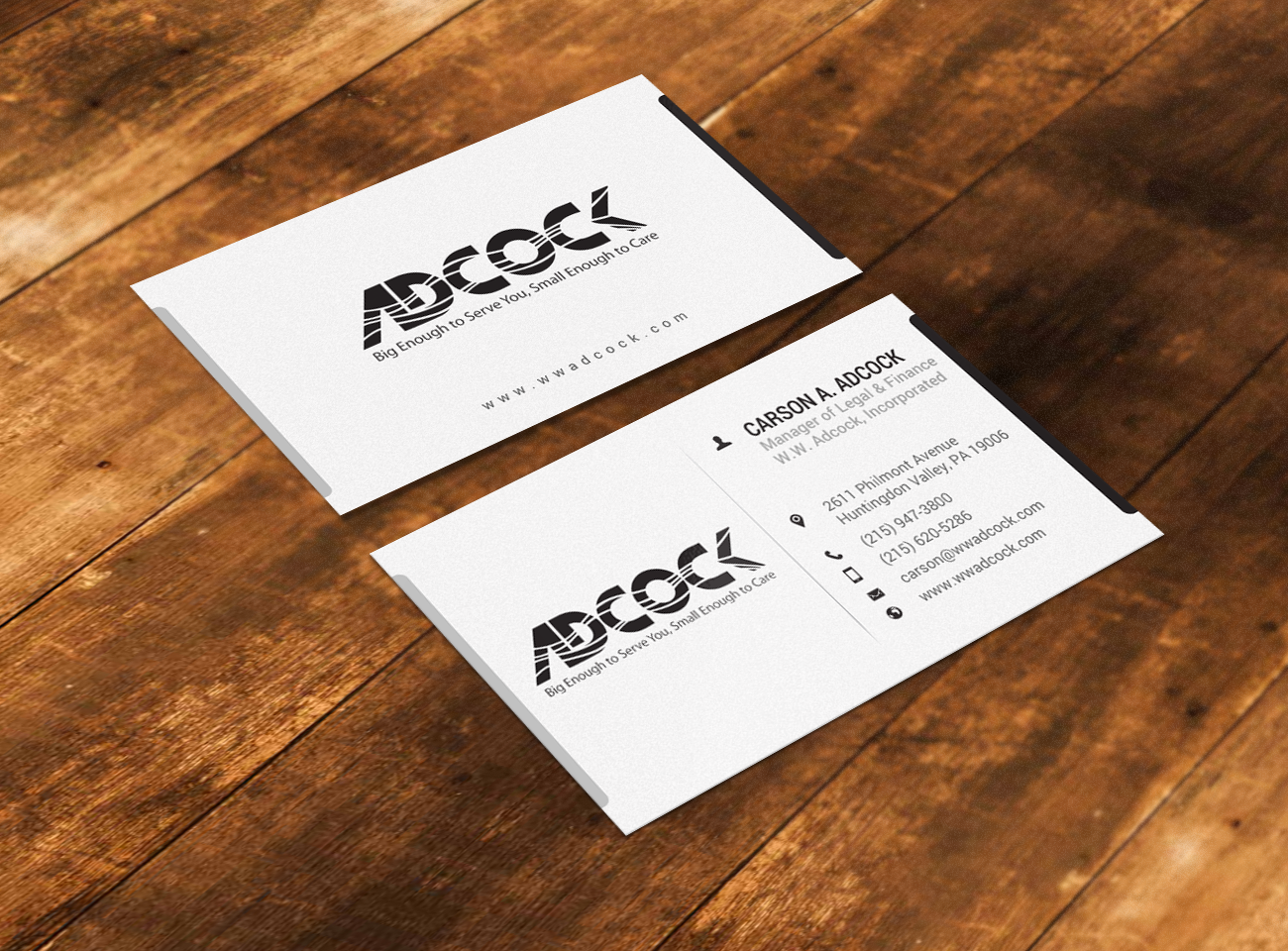 Business Card Design by chandrayaan.creative for W.W. Adcock, Inc. | Design #19405501