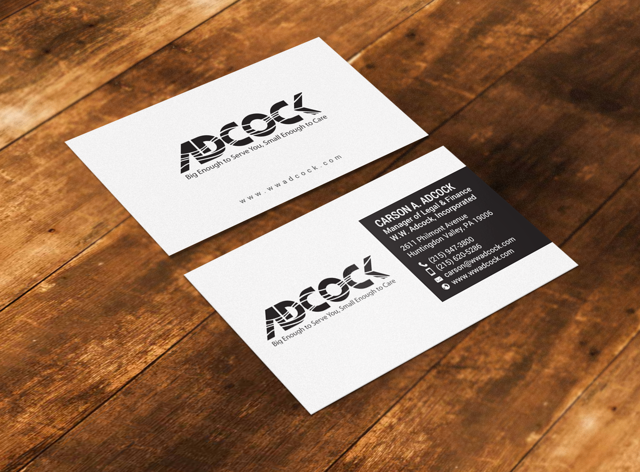 Visitenkarten-Design von chandrayaan.creative für W.W. Adcock, Inc. | Design #19405505