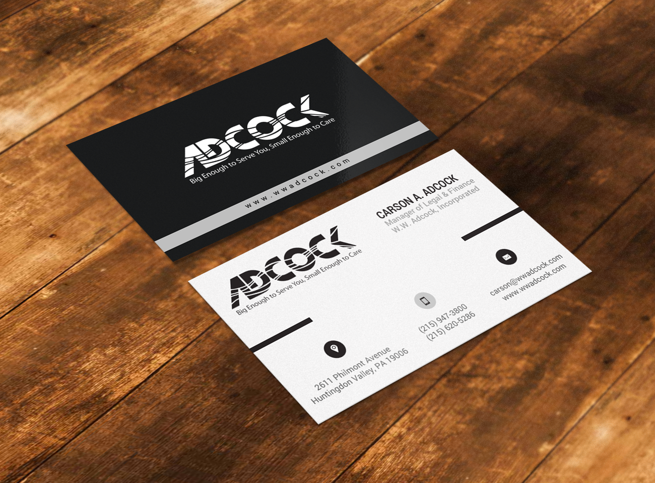 Visitenkarten-Design von chandrayaan.creative für W.W. Adcock, Inc. | Design #19405507