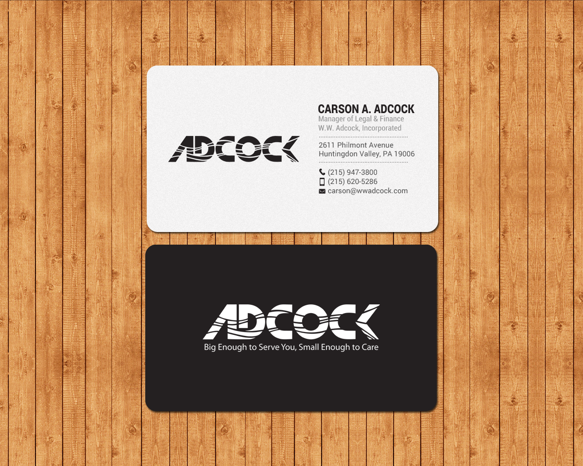 Visitenkarten-Design von chandrayaan.creative für W.W. Adcock, Inc. | Design #19409002