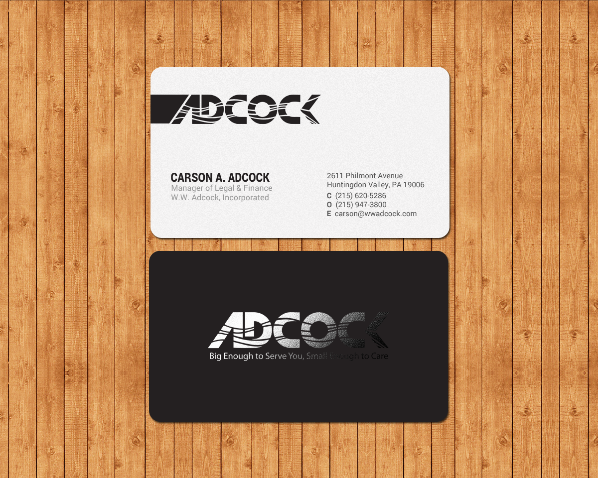 Visitenkarten-Design von chandrayaan.creative für W.W. Adcock, Inc. | Design #19409007