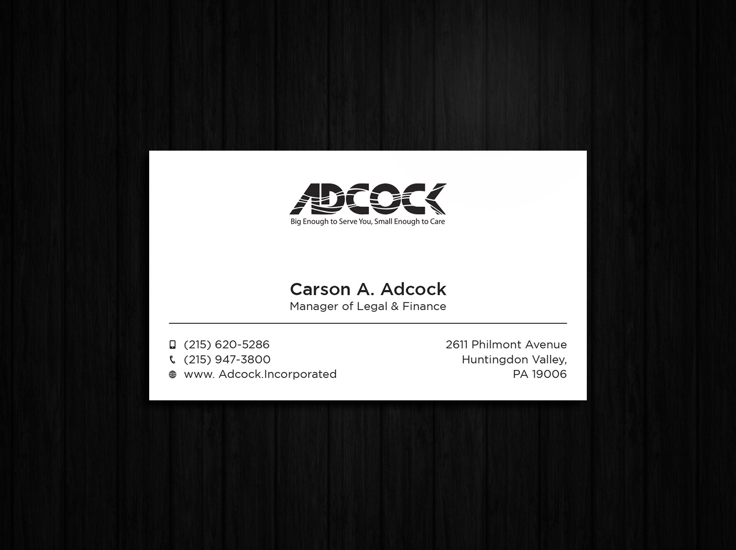Business Card Design by Tripti Ranjan Gain for W.W. Adcock, Inc. | Design #19393495