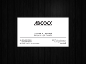 Business Card Design by Tripti Ranjan Gain for W.W. Adcock, Inc. | Design: #19393495