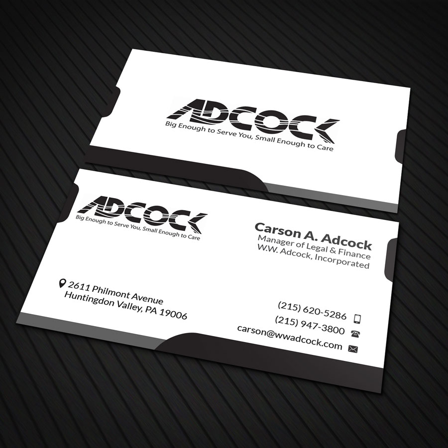 Business Card Design by nthamali85 for W.W. Adcock, Inc. | Design #19406376