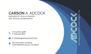 Business Card Design by nmindesign for W.W. Adcock, Inc. | Design: #19488216