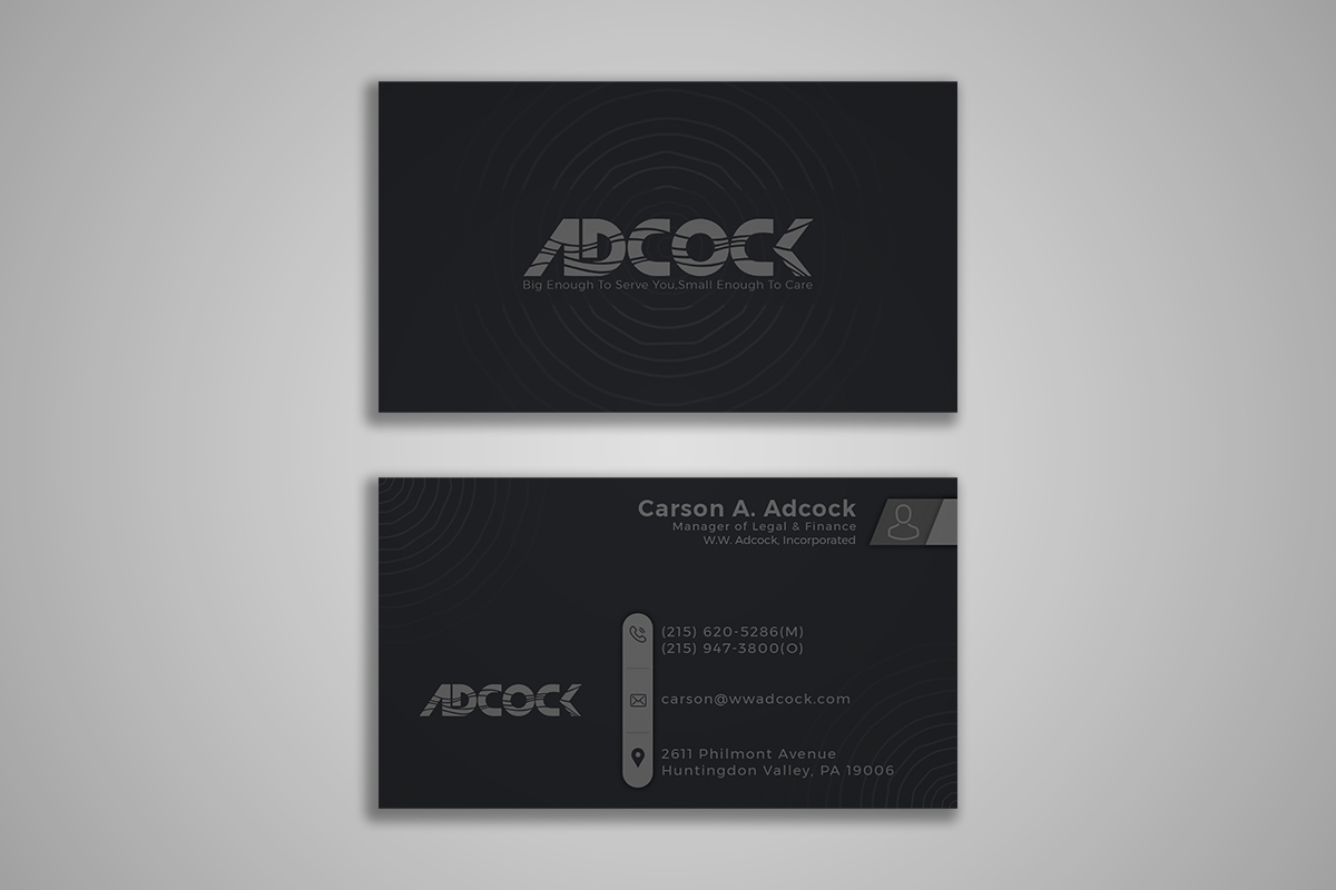 Business Card Design by F.M.Sayem for W.W. Adcock, Inc. | Design #19434935