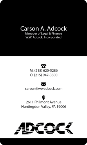 Business Card Design by mohammed0087 for W.W. Adcock, Inc. | Design: #19424162