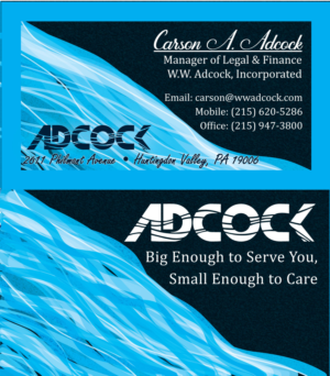Business Card Design by B.Joyful Design for W.W. Adcock, Inc. | Design: #19404193
