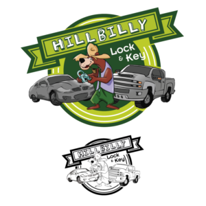 Hillbilly Lock & Key (above logo) | Logo Design by Gabriel T. Marques