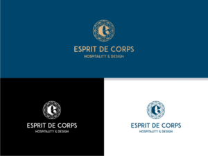 Main text: Esprit de Corps Sub: Hospitality & Design  | Logo Design by Atvento Graphics