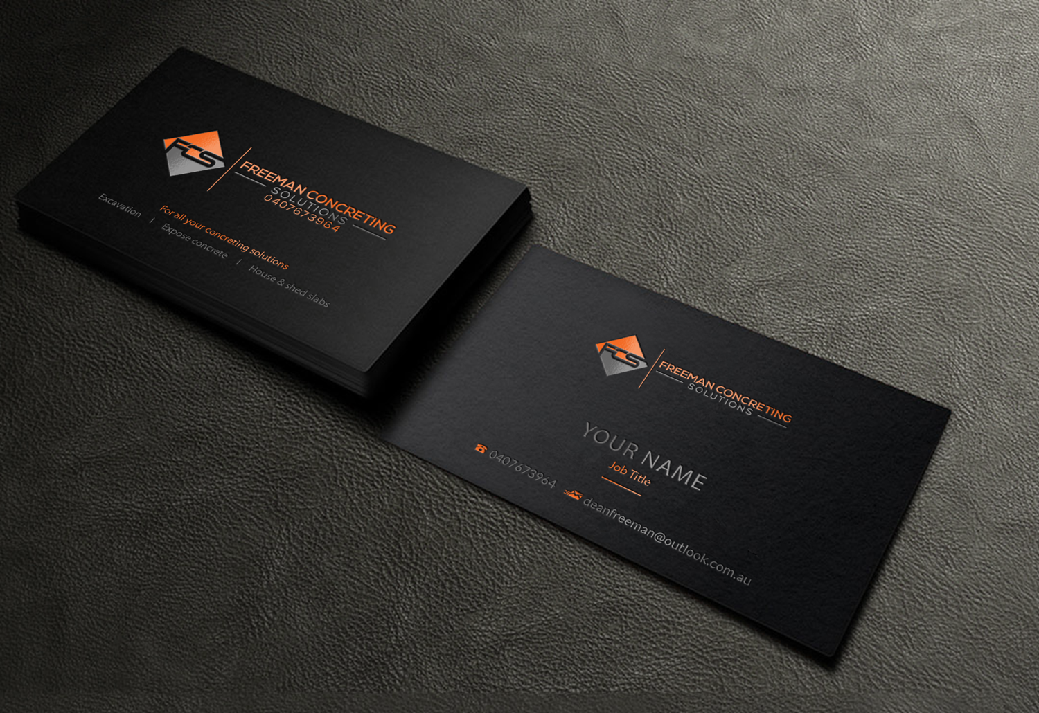 Business Card Design by Riz' for Freeman concreting solutions | Design #19433861