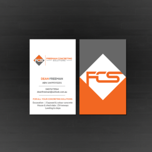 Diseño de Tarjeta de Presentación por Creations Box 2015 para Freeman concreting solutions | Diseño: #19453169