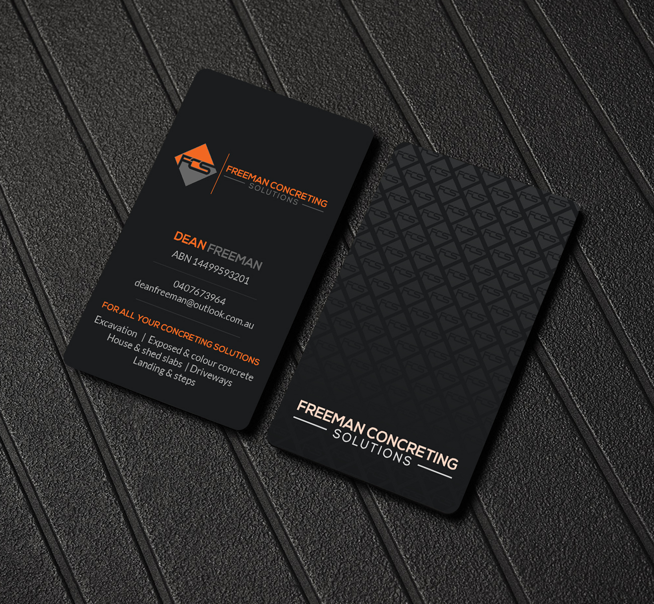 Business Card Design by Creations Box 2015 for Freeman concreting solutions | Design #19453171