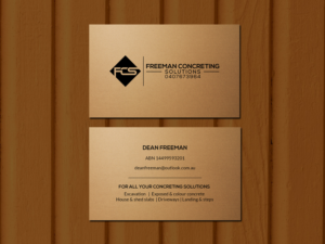 Diseño de Tarjeta de Presentación por Creations Box 2015 para Freeman concreting solutions | Diseño: #19453183