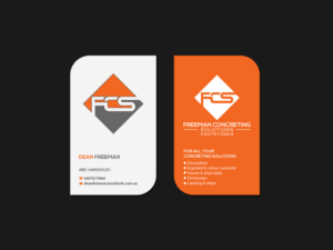 Design de Carte de Visite par Creations Box 2015 pour Freeman concreting solutions | Design : #19453192