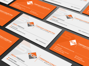 Design de Carte de Visite par Creations Box 2015 pour Freeman concreting solutions | Design : #19453195