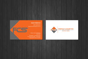 Design de Carte de Visite par Creations Box 2015 pour Freeman concreting solutions | Design : #19453208