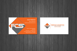 Design de Carte de Visite par Creations Box 2015 pour Freeman concreting solutions | Design : #19453210
