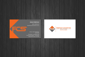 Design de Carte de Visite par Creations Box 2015 pour Freeman concreting solutions | Design : #19453220