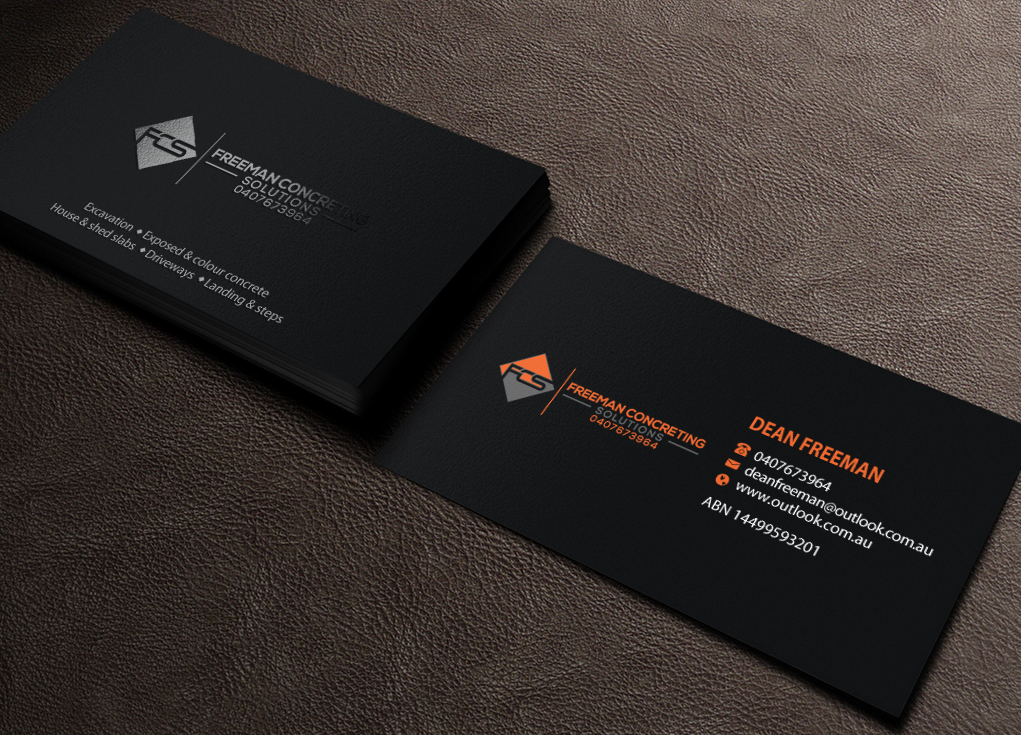 Design de Carte de Visite par Brand aid pour Freeman concreting solutions | Design #19444794
