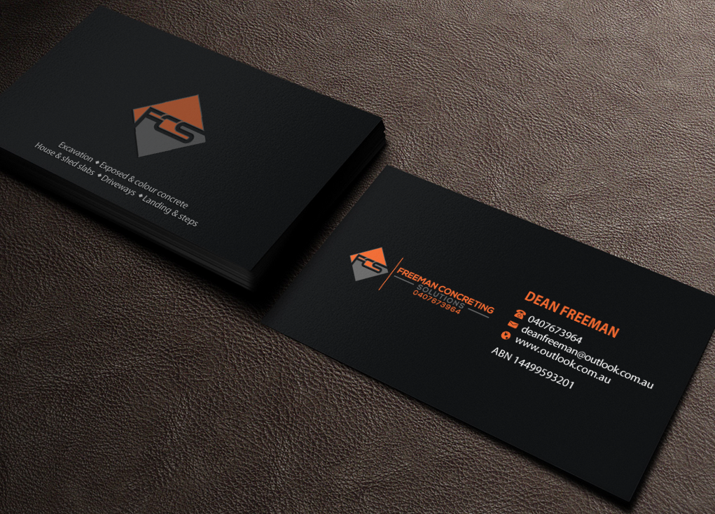 Business Card Design by Brand aid for Freeman concreting solutions | Design #19444797