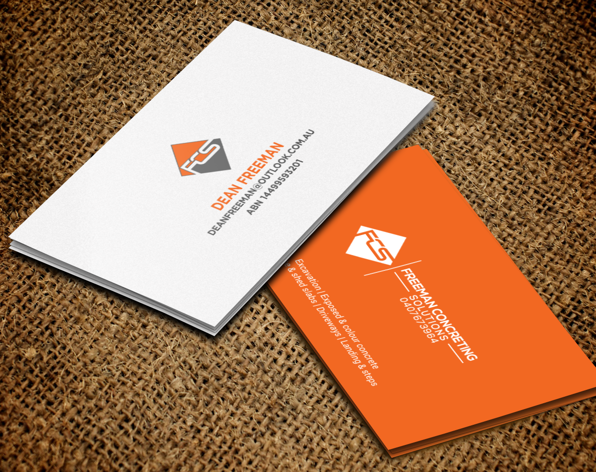 Business Card Design by chandrayaan.creative for Freeman concreting solutions | Design #19443326