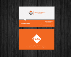 Diseño de Tarjeta de Presentación por chandrayaan.creative para Freeman concreting solutions | Diseño: #19444639