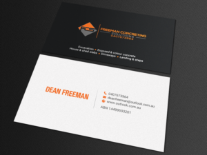 Design de Carte de Visite par chandrayaan.creative pour Freeman concreting solutions | Design : #19446660