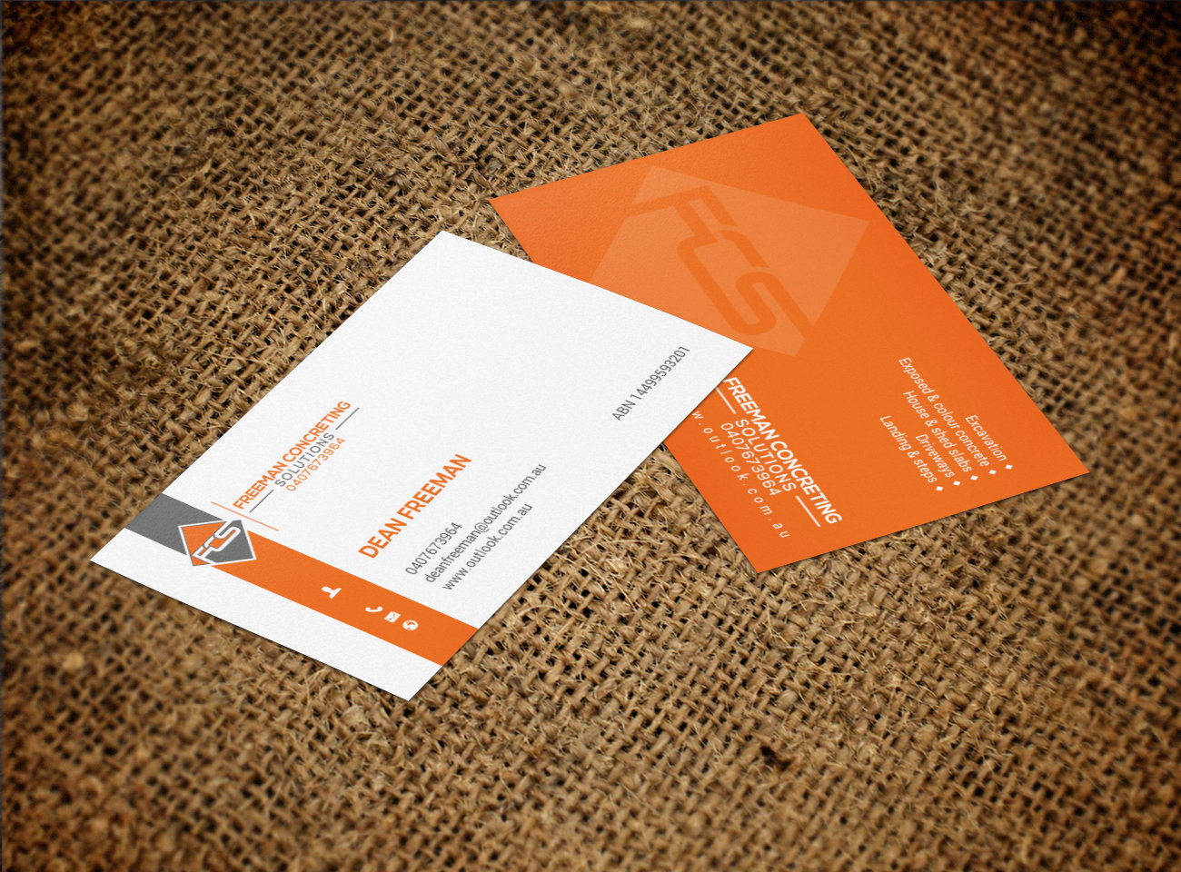 Business Card Design by chandrayaan.creative for Freeman concreting solutions | Design #19446664
