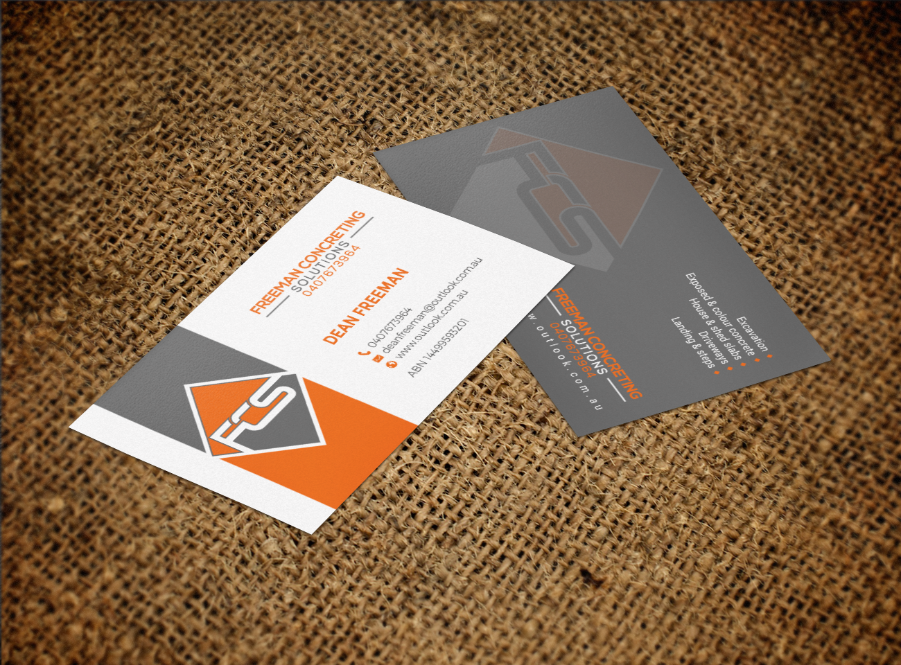Business Card Design by chandrayaan.creative for Freeman concreting solutions | Design #19446666