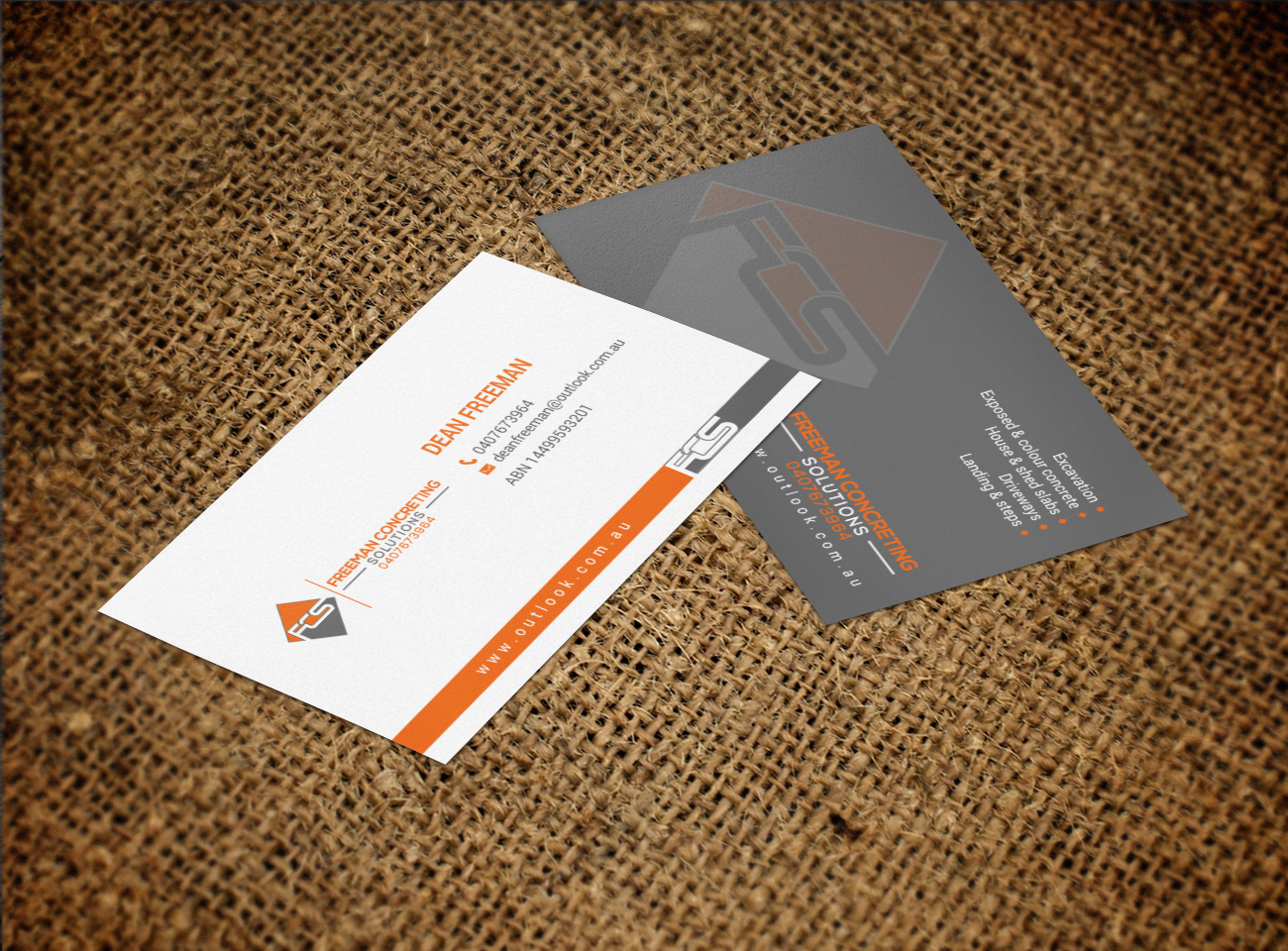 Business Card Design by chandrayaan.creative for Freeman concreting solutions | Design #19446667