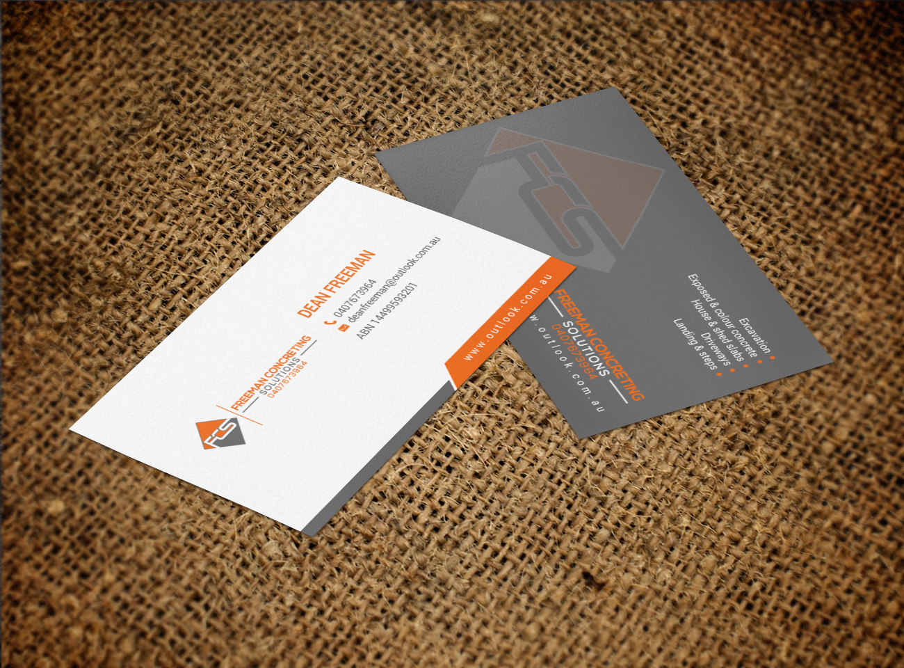 Diseño de Tarjeta de Presentación por chandrayaan.creative para Freeman concreting solutions | Diseño #19446686