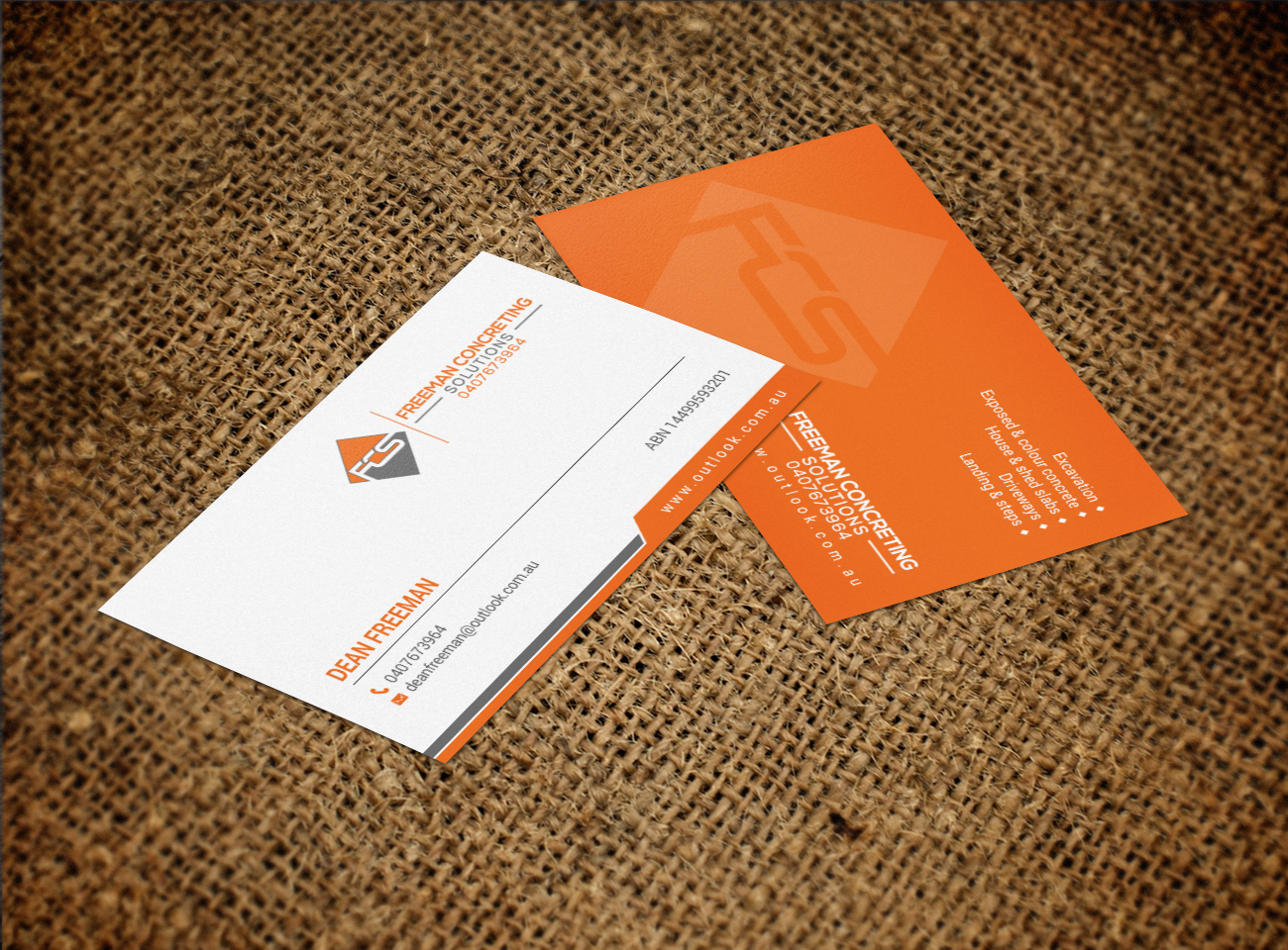 Business Card Design by chandrayaan.creative for Freeman concreting solutions | Design #19446687