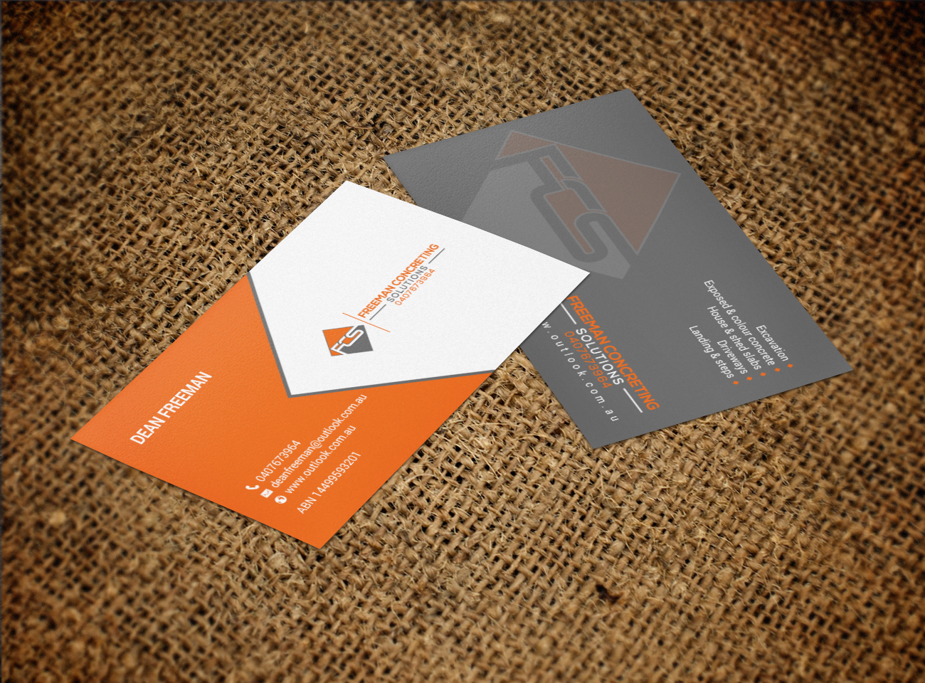 Business Card Design by chandrayaan.creative for Freeman concreting solutions | Design #19446688