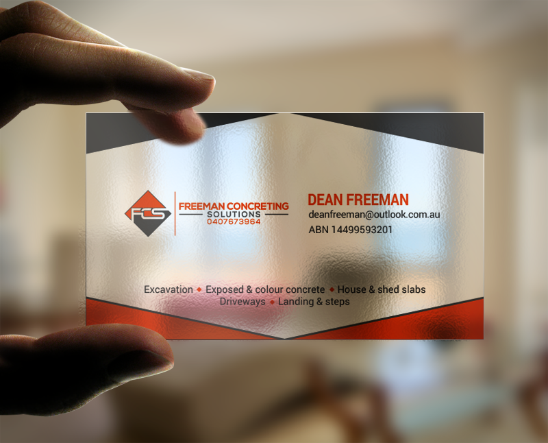 Business Card Design by chandrayaan.creative for Freeman concreting solutions | Design #19446695