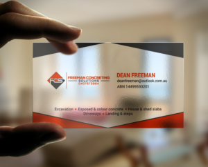 Design de Carte de Visite par chandrayaan.creative pour Freeman concreting solutions | Design : #19446695