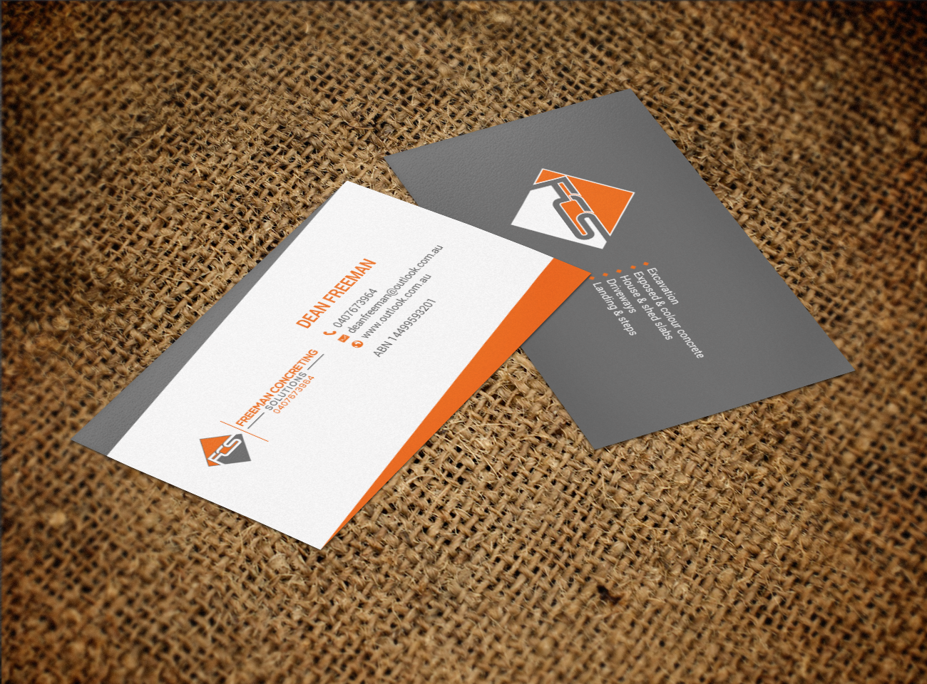 Diseño de Tarjeta de Presentación por chandrayaan.creative para Freeman concreting solutions | Diseño #19446696