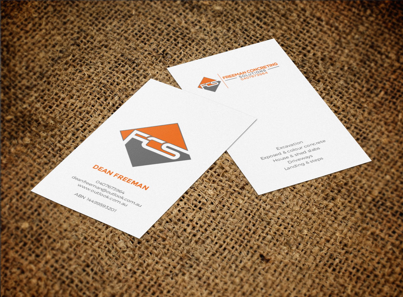 Diseño de Tarjeta de Presentación por chandrayaan.creative para Freeman concreting solutions | Diseño #19446698