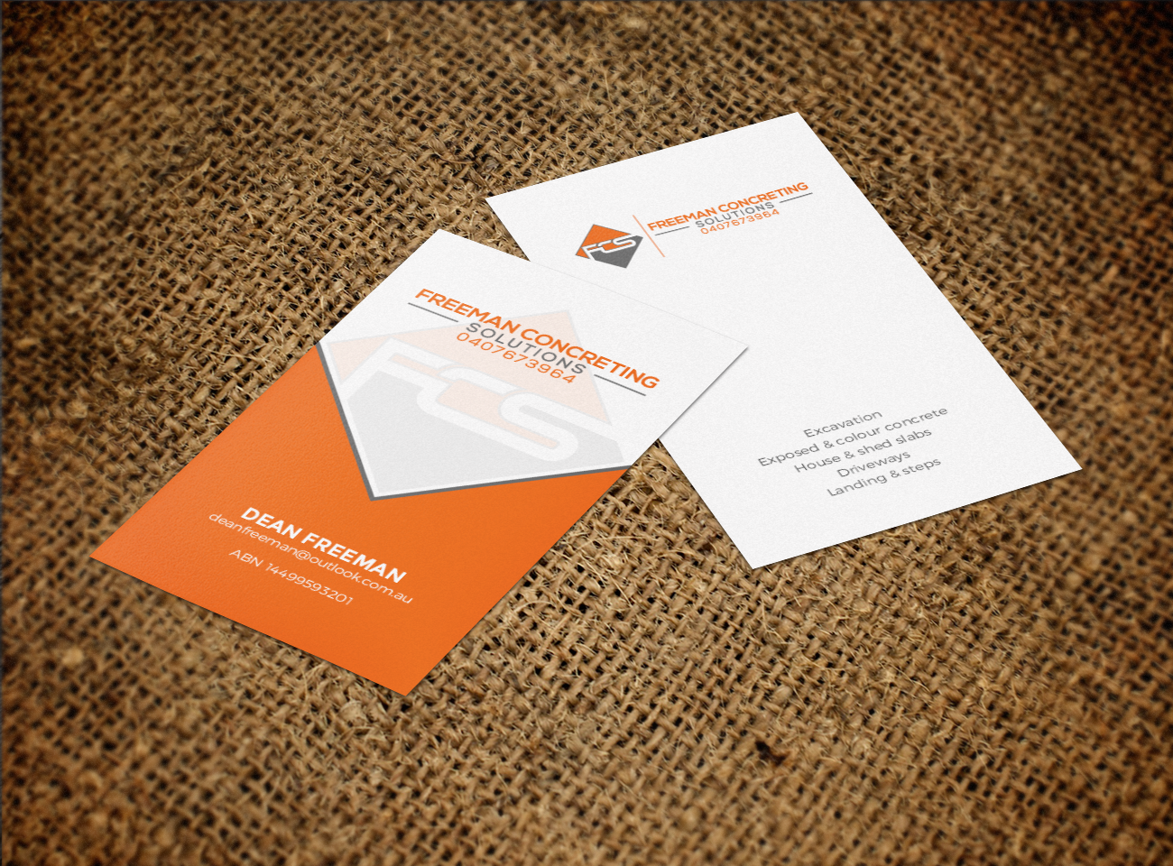 Diseño de Tarjeta de Presentación por chandrayaan.creative para Freeman concreting solutions | Diseño #19446707