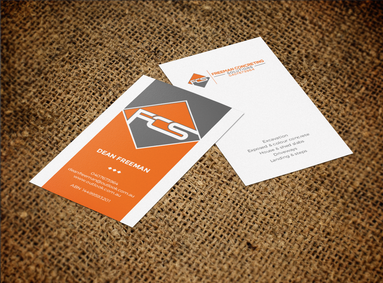 Diseño de Tarjeta de Presentación por chandrayaan.creative para Freeman concreting solutions | Diseño #19446708