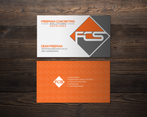 Design de Carte de Visite par chandrayaan.creative pour Freeman concreting solutions | Design : #19446722