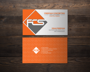 Diseño de Tarjeta de Presentación por chandrayaan.creative para Freeman concreting solutions | Diseño: #19446723