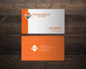 Diseño de Tarjeta de Presentación por chandrayaan.creative para Freeman concreting solutions | Diseño: #19447888