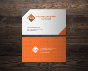 Diseño de Tarjeta de Presentación por chandrayaan.creative para Freeman concreting solutions | Diseño: #19447889