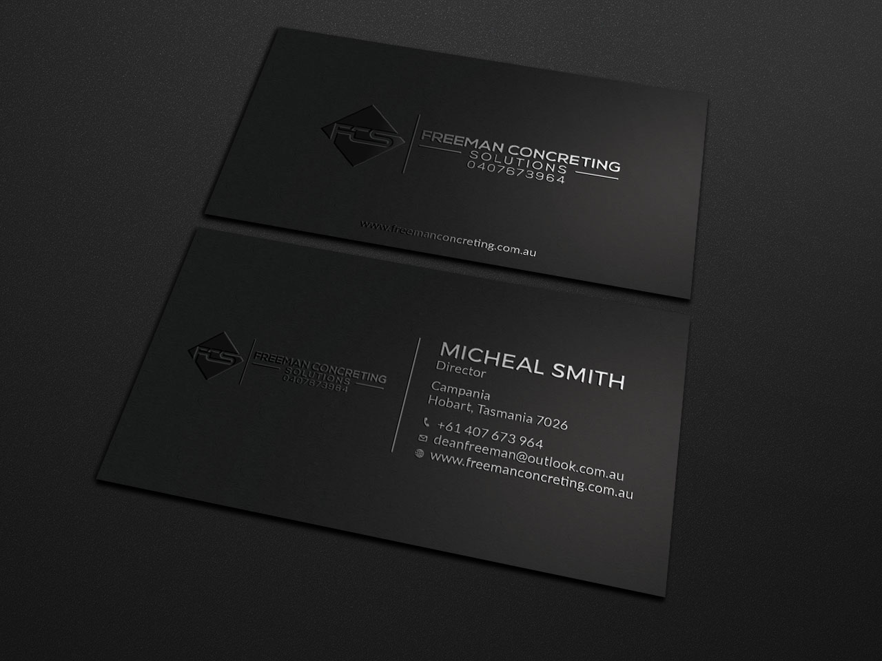 Business Card Design by Tripti Ranjan Gain for Freeman concreting solutions | Design #19434379