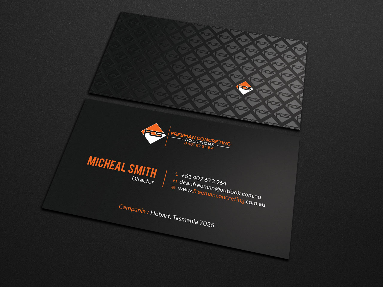 Business Card Design by Tripti Ranjan Gain for Freeman concreting solutions | Design #19434387